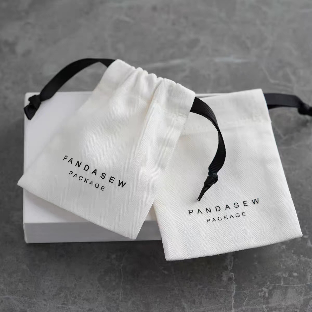 New herringlet twill canvas bundle pocket jewelry counter sample mask harmonica digital products portable storage bag