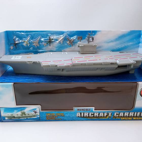 Children's aircraft carrier model simulation ship model toy military warship decoration war model navigation model