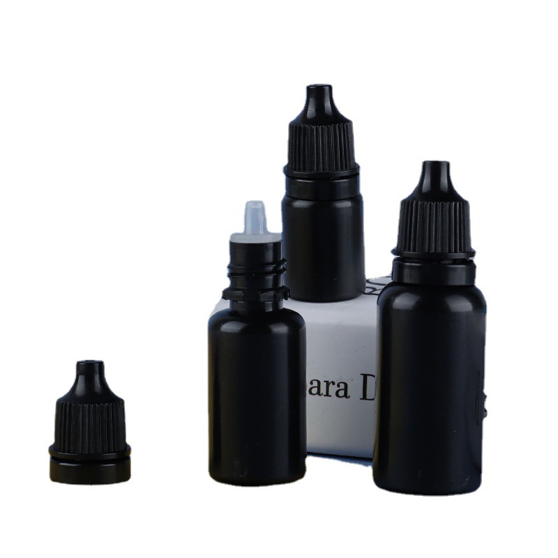Black dark drop bottle 5ml10ml15ml20 ml eye drops bottle PE plastic small drop bottle