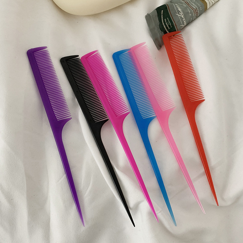 Plastic children's comb shaped hair comb sewing edge pointed comb girl household small comb fine-tooth comb wholesale