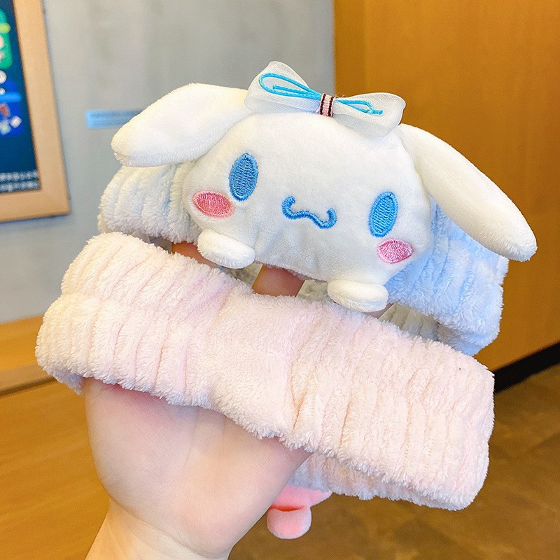 Cartoon cute girl heart plush Yugui dog hair band headdress makeup headband wash face scarf female headband