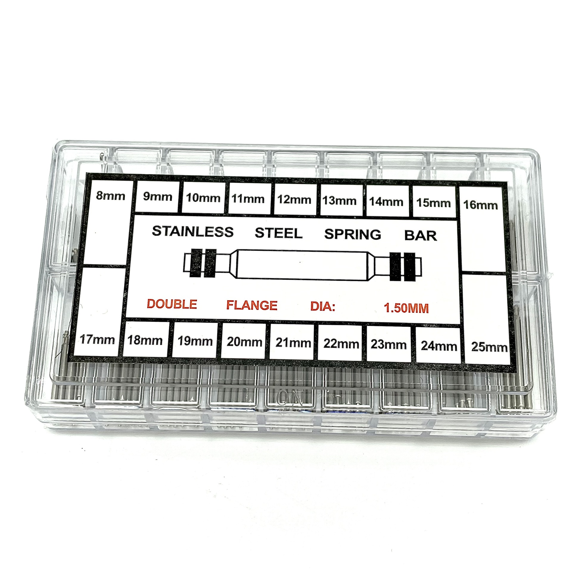 Boxed raw ear watch repair tool watch accessories spring pin strap connection shaft 1.5 thick 8-25mm interface pin
