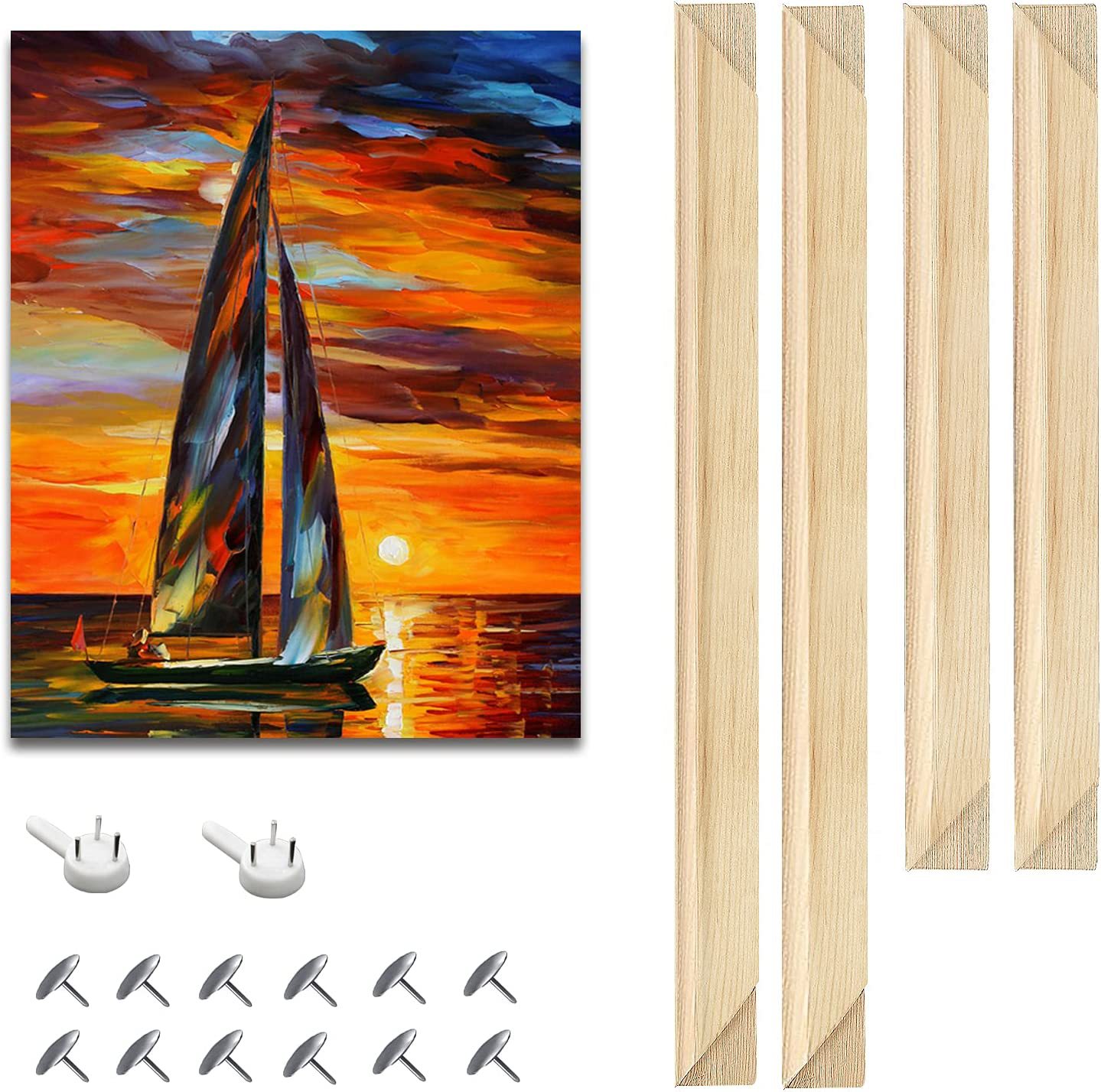 Cross-border oil painting frame diy decorative painting solid wood inner frame digital oil painting frame stretch frame stitching combo box wholesale