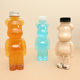 Net red violent bear milk tea bottle disposable PET transparent juice bottle 500ml creative cartoon bear plastic bottle