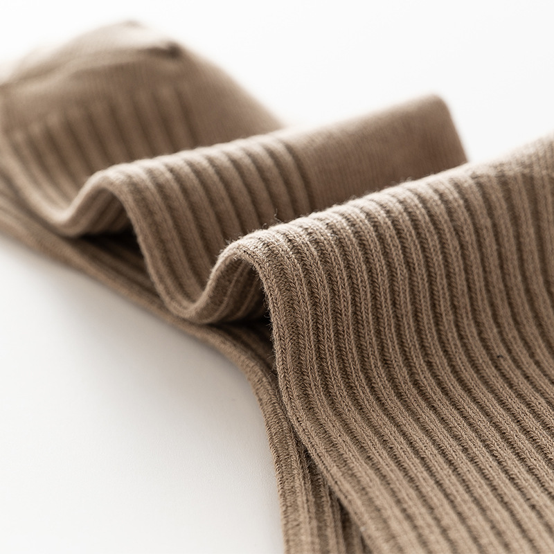 Japanese-style double-needle women's puffy socks, new spring and autumn women's socks, combed cotton women's retro casual long socks, striped socks