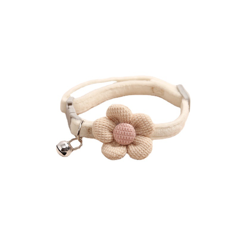 Amazon Dog Collar Flower Cat Dog Jewelry Pet Collar Bell Small and Medium Size Cat Dog Cat Collar Cute