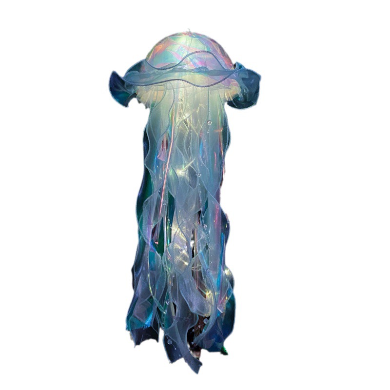 Stall jellyfish purse seine luminescent material night light jacquard night market Creative jellyfish lamp package light lamp atmosphere diy