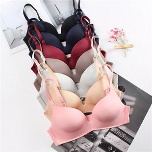 Japanese Style Lightweight Seamless Bra without Steel Ring One-piece Push-up Sleeping Sports Bra for Girls Anti-walking Underwear