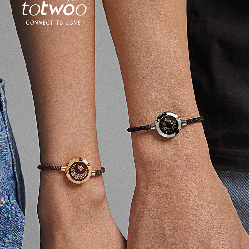 Totwooカップルの感応ブレスレット異地恋知能アクセサリー振動閃光神器インタラクティブブレスレット|undefined