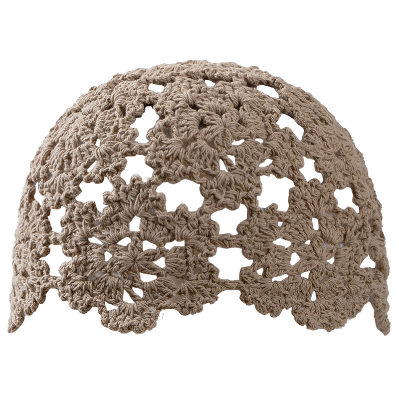 Summer thin princess hat hollow handmade cotton knitted hat women's lace retro beautiful toe cap four seasons
