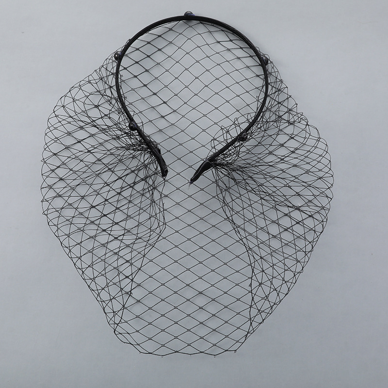 Леди Performance Veil Ретро Сетка Жемчужный Алмаз Большая Сетка Свадебная Вечеринка Европа и Америка Аксессуары Amazon Повязка на голову
