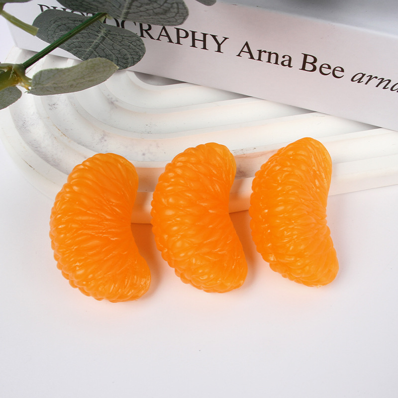 Simulation Orange Orange flap fruit model creative schoolbag keychain pendant accessories small gift night market commodities
