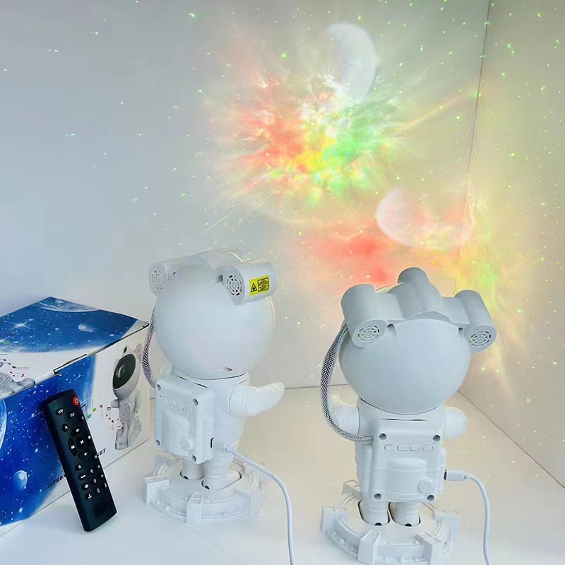 Cross-border astronaut Bluetooth audio projection lamp atmosphere USB plug-in Astronaut White noise spaceman night light