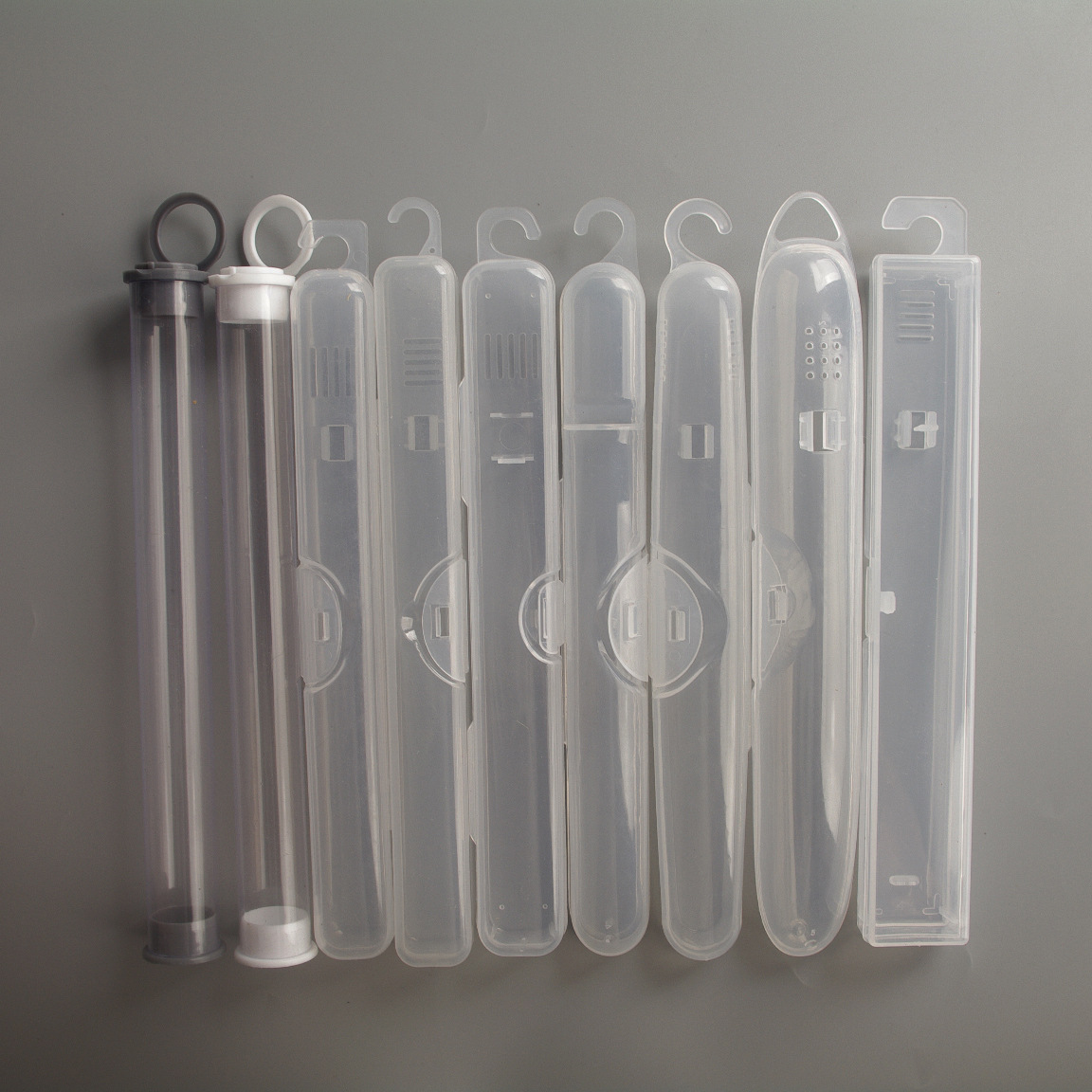 pp plastic box flip toothbrush box dustproof portable toothbrush plastic box hook pp box transparent storage toothbrush box