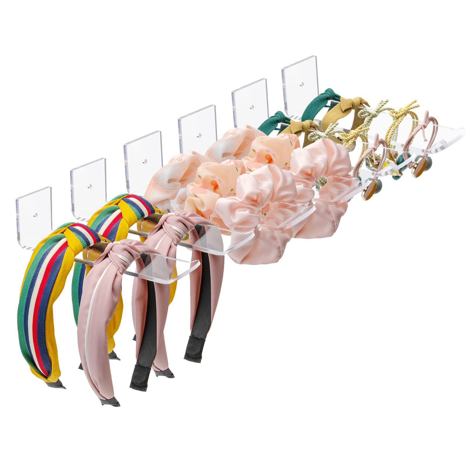 Hair Band Display Rack Acrylic Hair Band Head Rope Storage Rack Wall Hanging Hair Band Display Rack Headwear Finishing Artifact
