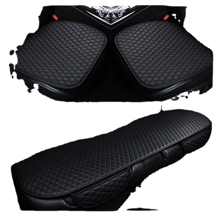 Car seat cushion two seats, no backrest in the rear, Four Seasons universal non-slip leather three-piece seat cushion cross-border wholesale