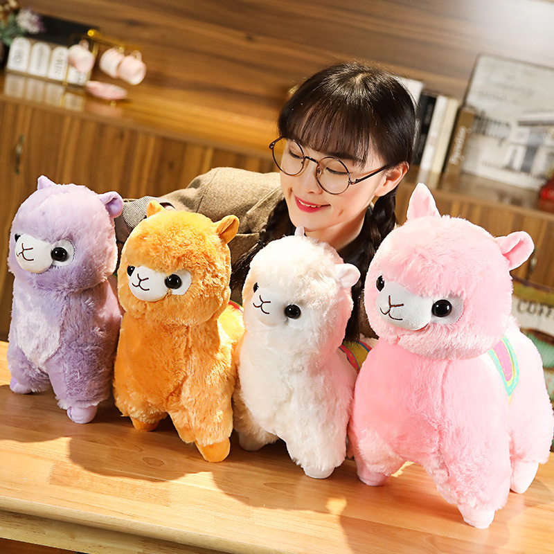 Cute Alpaca Doll God Beast Grass Mud Horse Plush Toy Zoo Mascot Saddle Alpaca Pony Rag Doll
