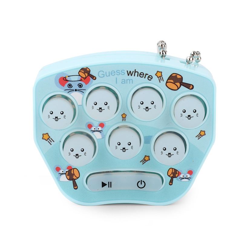 Cross-border cute mini handheld mole toy cute cartoon small pendant keychain electronic game machine