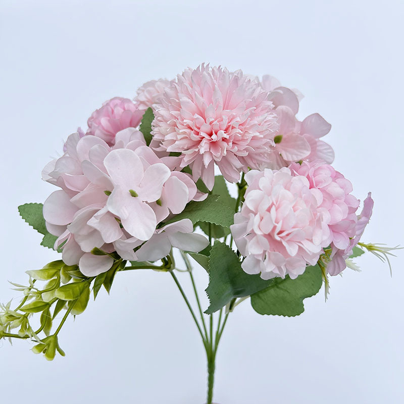 5 fork small flower simulation bouquet artificial Juanhua home hotel decoration flowers_voghion.com