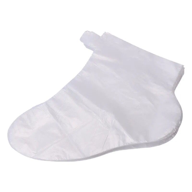 Disposable Foot Cover Plastic Foot Film Cover Long Tube Foot Film Cover Hand Film Cover Anti-Foot Cracking Foot Care Foot Therapy Shoe Cover