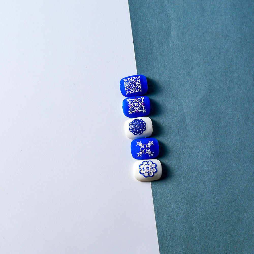 Net red nail stickers Bohemian style Moroccan National style 5D relief nail stickers manufacturers wholesale