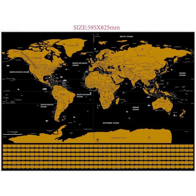 Large Scratch Map black gold Scratch Map world travel Scratch Map Scratch gold American European version