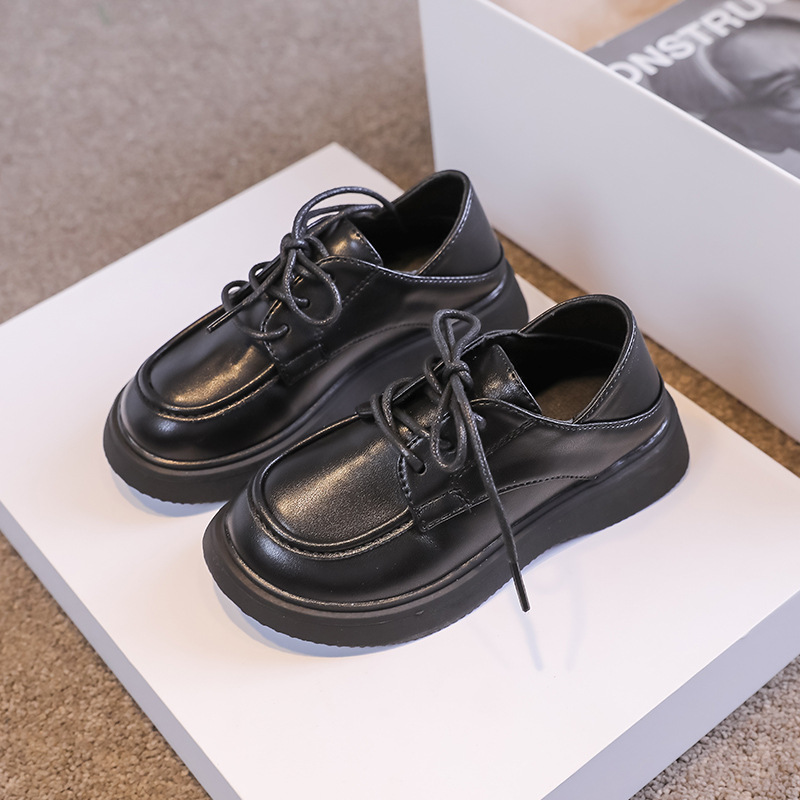 Children's small leather shoes 2022 spring new British style loafers lace-up Japanese student shoes jk single shoes for girls