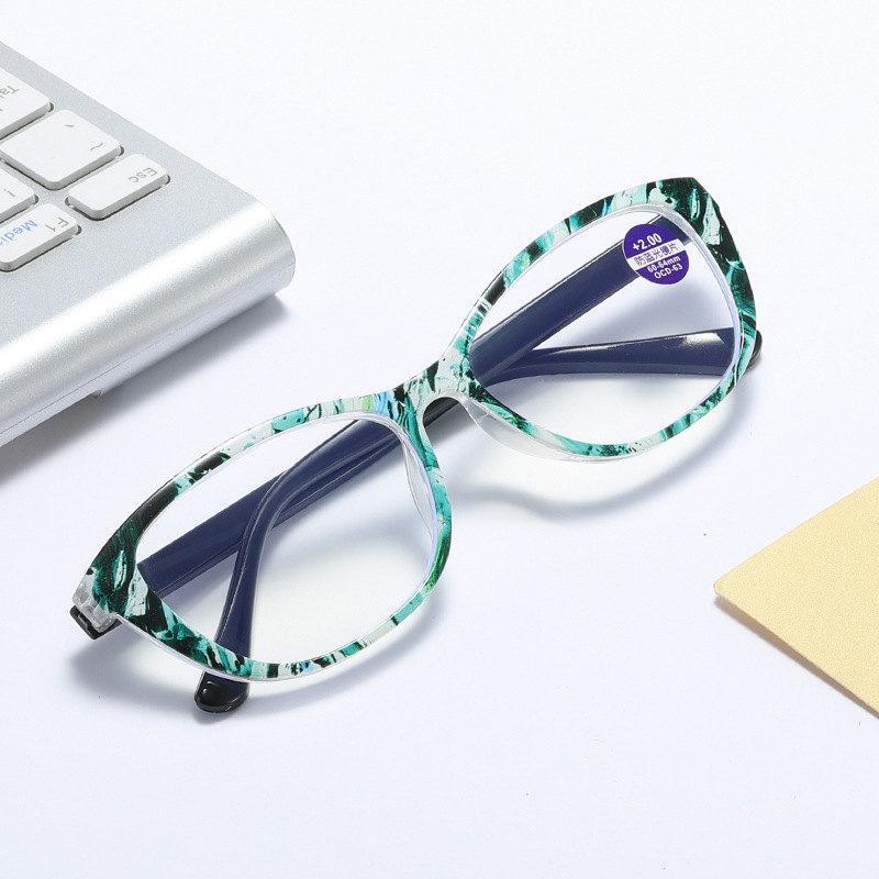 Fashion printed anti-blue light reading glasses wholesale HD wear-resistant reading glasses for men and women in the elderly glasses 851