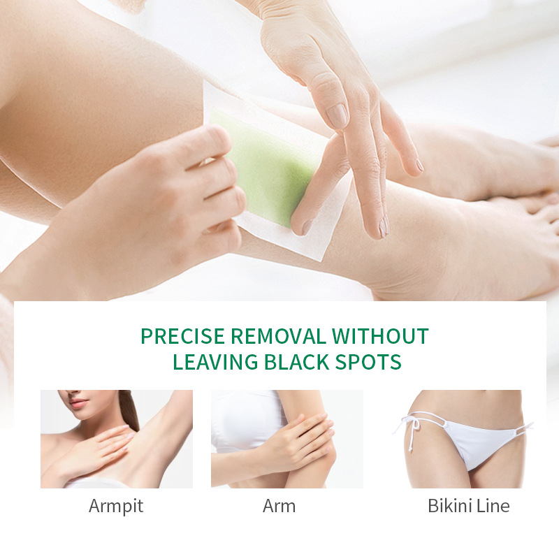 RSNY cross-border export English packaging amazon temu hair removal wax paper 9 * 18cm double-sided hair removal wax paper