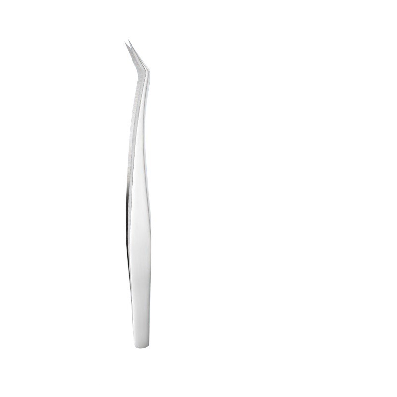 False eyelash tweezers grafting eyelash curler round head golden feather clip eyelash long golden feather Eagle mouth tweezers eyelash beautician flowering tool
