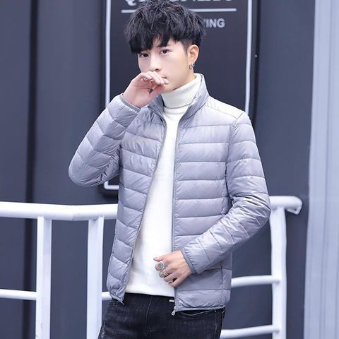 Anti-season clearance autumn and winter light down cotton-padded jacket men's young and middle-aged stand collar short hooded plus size portable special price coat