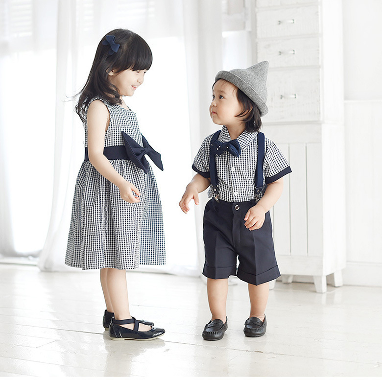 Cross-border exclusive parent-child clothes summer clothes a family of three mother-child mother-daughter loose plaid shirt top all home decoration fashion