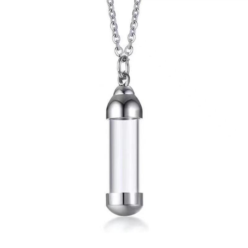 Transparent Sheri bottle waterproof amulet tube pendant Nepal gawu box small empty bottle can be opened for Cinnabar