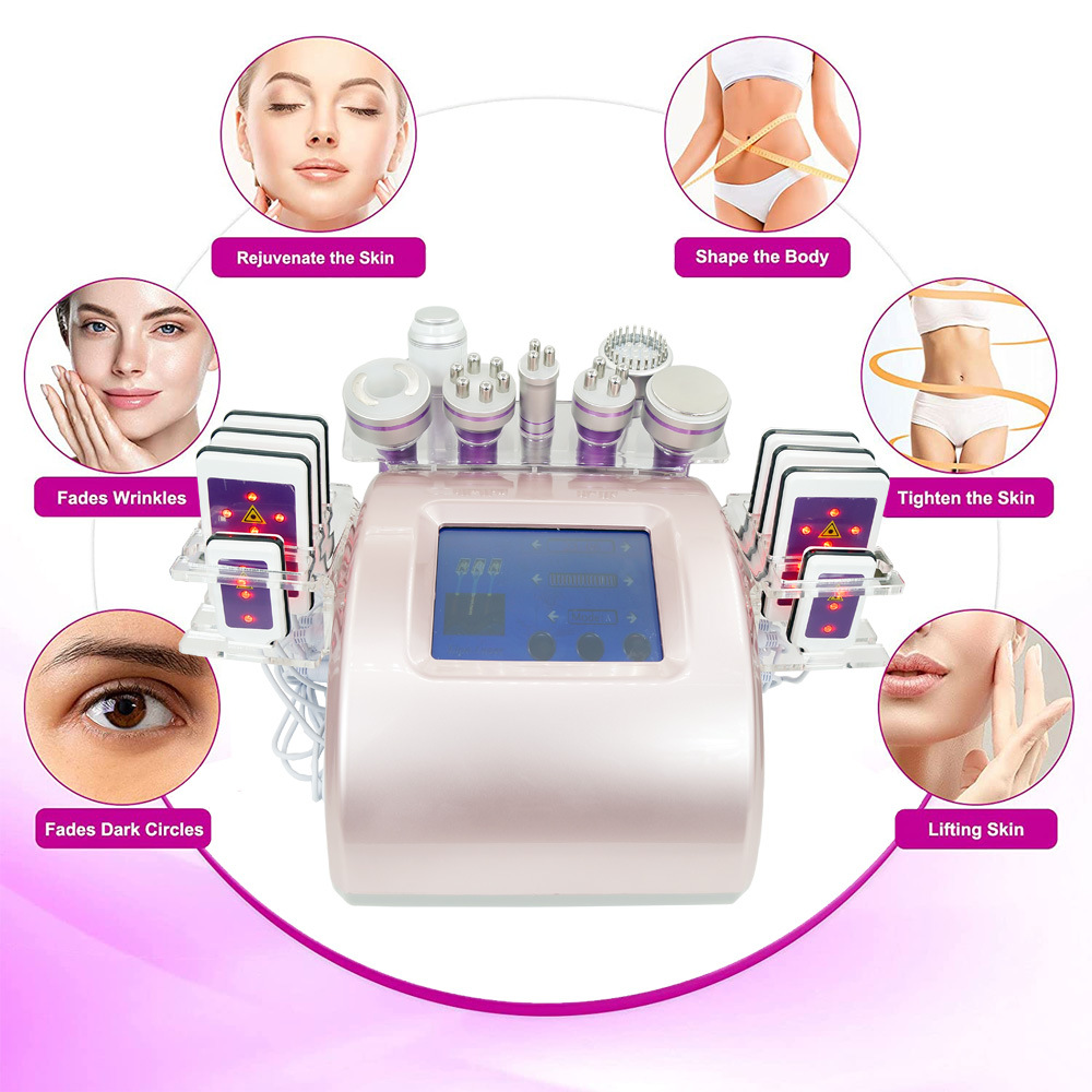 Nine in one cross-border beauty instrument RF heating machine beauty salon abdominal reduction fei instrument tightening equipment