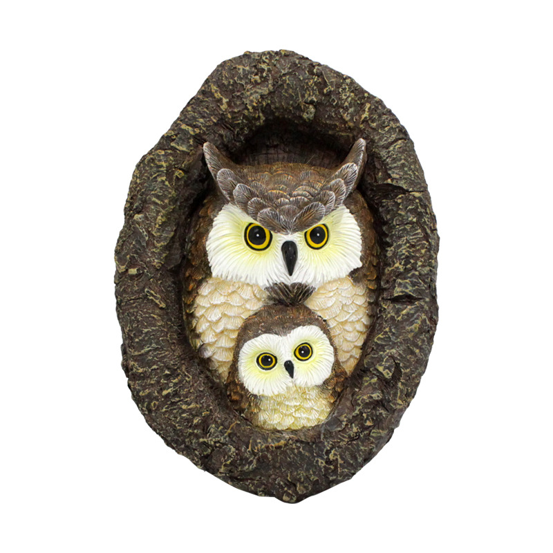 Cross-border owl outdoor tree hanging garden decoration outdoor courtyard decoration creative resin crafts decoration