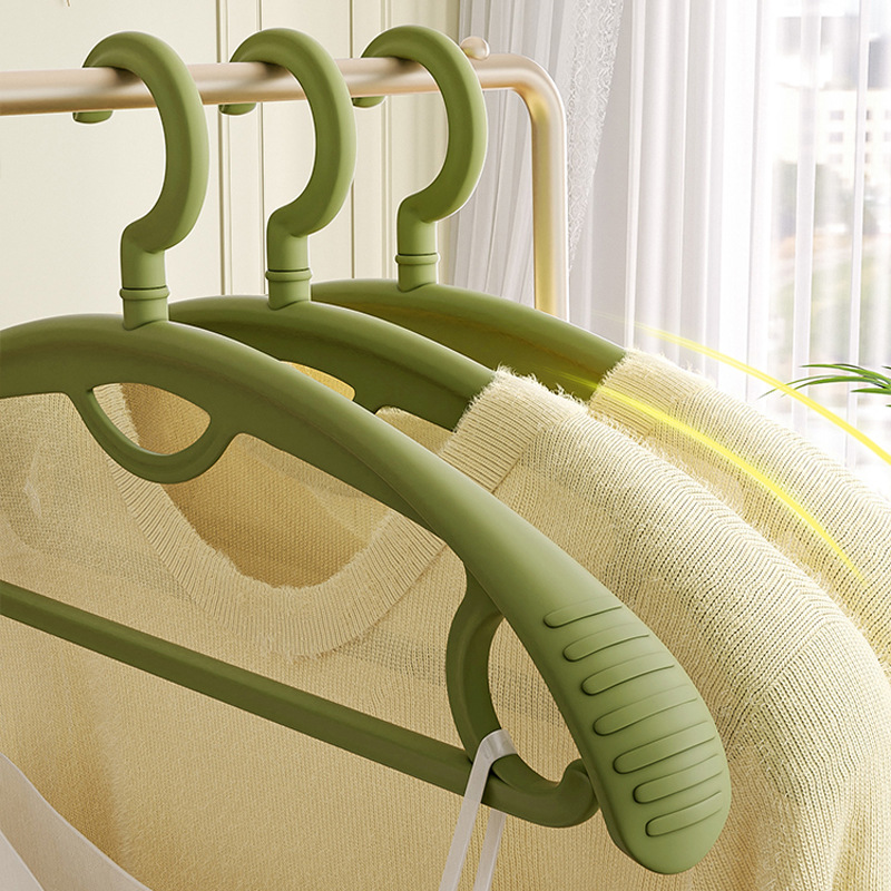 Ten clothes hanger wholesale multi-functional wide shoulder non-slip drying rack thickened clothes hanger clothes hanger plastic rack clothes hanger