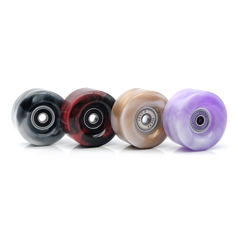 Double-row roller skates 5832 color mixing wheel double-color PU non-luminous wheel four-wheel roller skates 82A high-Elastic wheel