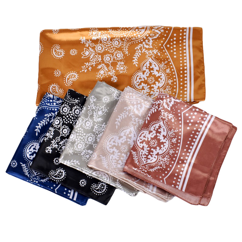 2023 Spring New Vintage Paisley Pattern Printed 90 Square Scarf Wholesale European and American Fashion Scarf