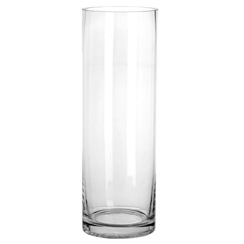 Floor large ins wind transparent straight glass vase wholesale rich bamboo flower hydroponic living room decoration ornaments