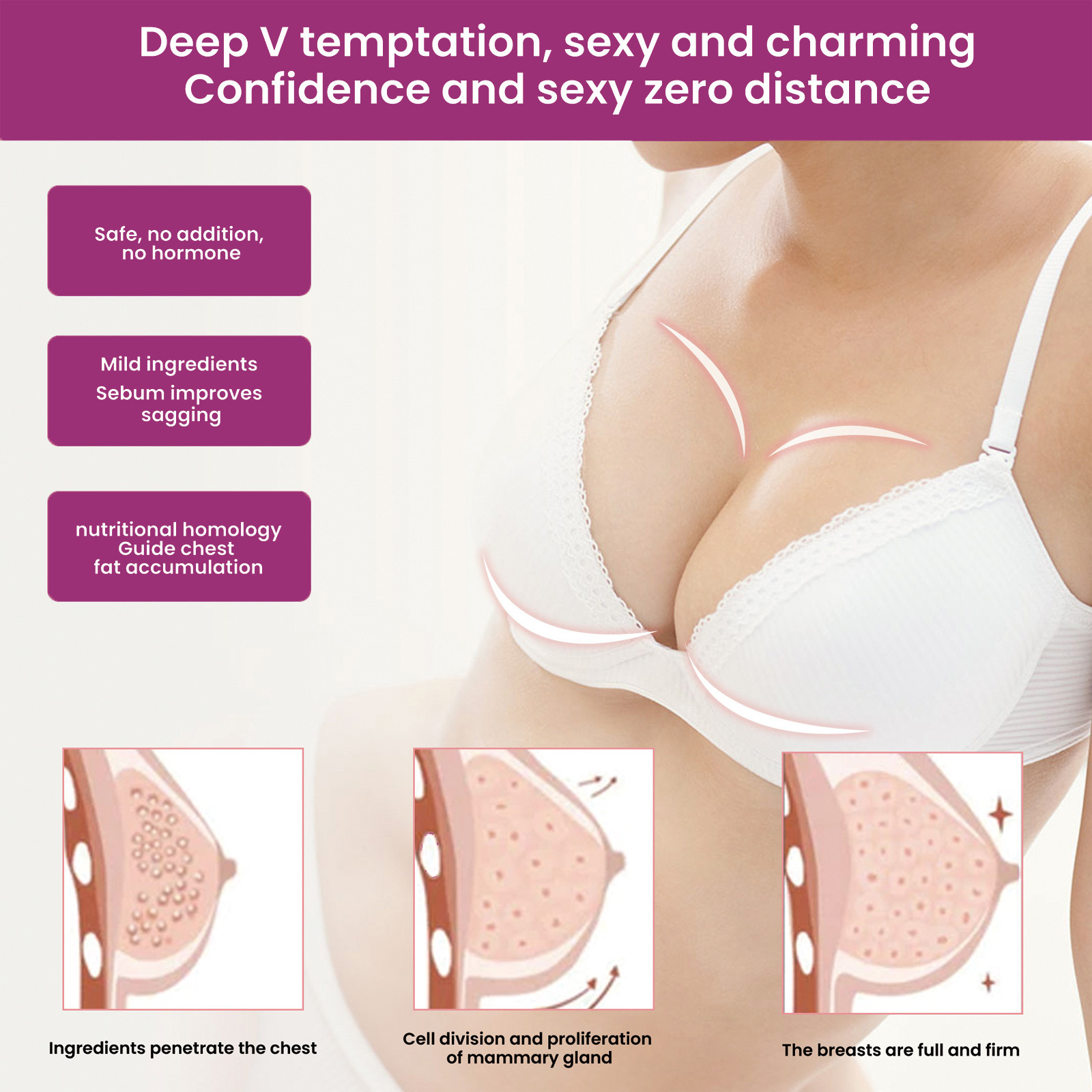 EELHOE Ball Breast Beauty Cream Breast Massage Care Daily Tighten and Moisturize Skin Care Breast Beauty Cream