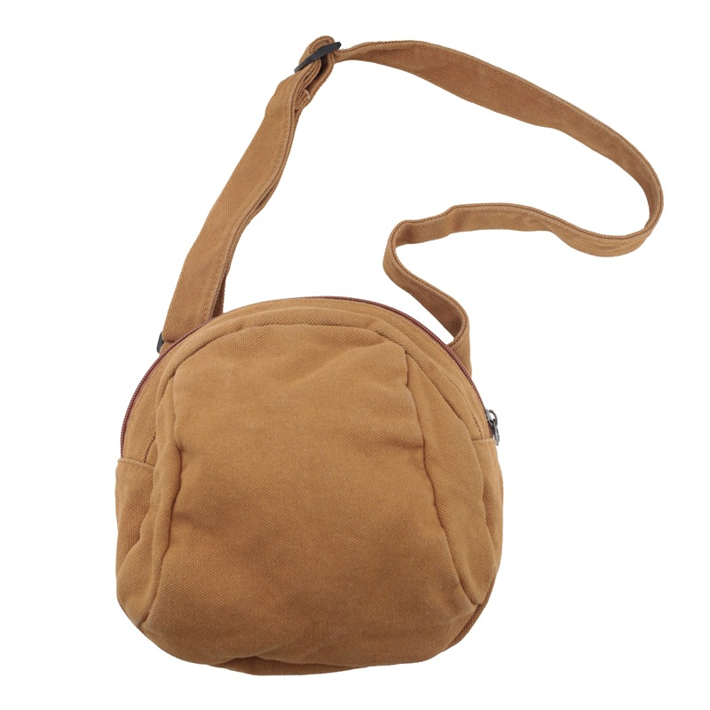 New Arrival Harajuku Style ins Girl's Washed Canvas Bag Fashionable Street Shoulder Crossbody Small Bag Casual Shell Bag