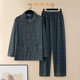 New Men's Pajamas Men's Spring and Autumn Long Sleeve Trousers Home Clothes Men's Autumn and Winter Thin Suit for Men