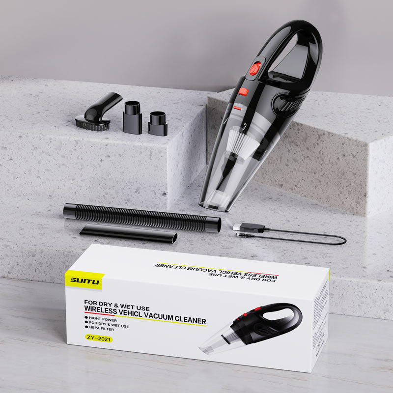 Car high-power handheld car vacuum cleaner large suction wet and dry wireless car vacuum cleaner
