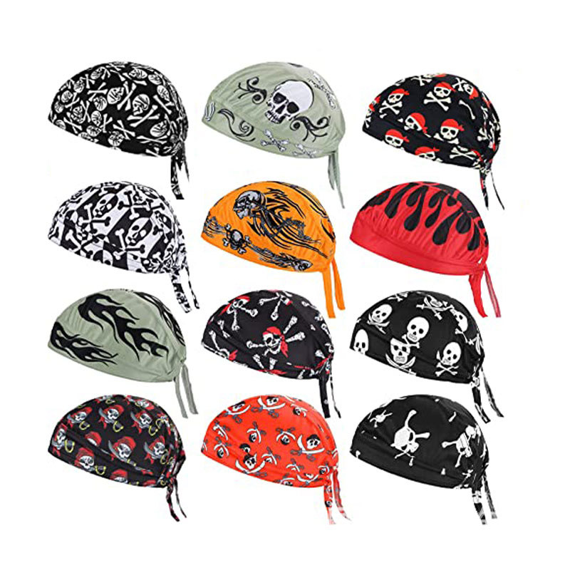Outdoor Cycling Running Headscarf Casual Pirate Cap Baotou Hat Men's and Women's Autumn and Winter Sports Breathable Pullover Cap Lining