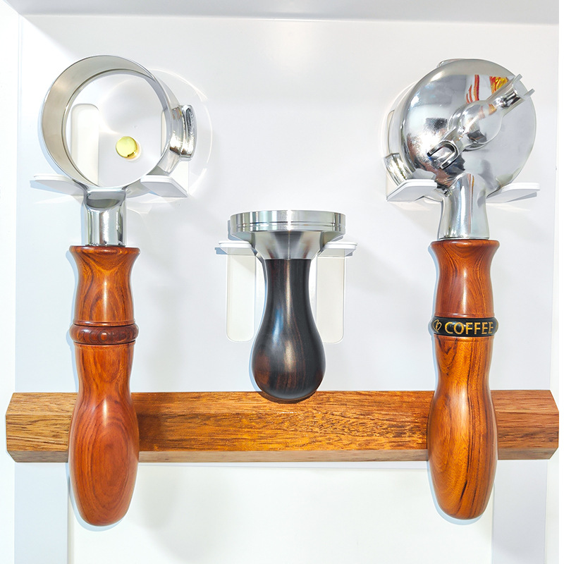 Coffee machine modification handle handle rotating decompression Italian solid wood wooden handle bottomless extraction head M10 Universal handle