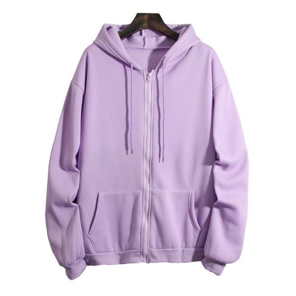 Hooded Zipper fleece-lined sweater Youth student male thick coat class clothes loose printing couple clothes fashion