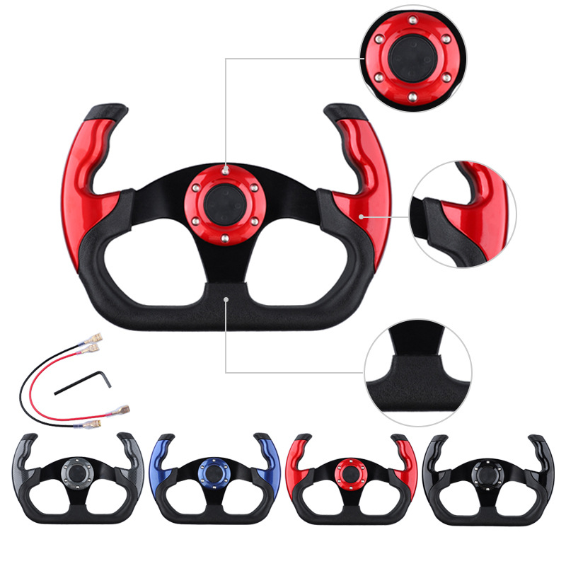 Car modification PU Universal new steering wheel competitive game Kart 13-inch 320mm imitation racing steering wheel