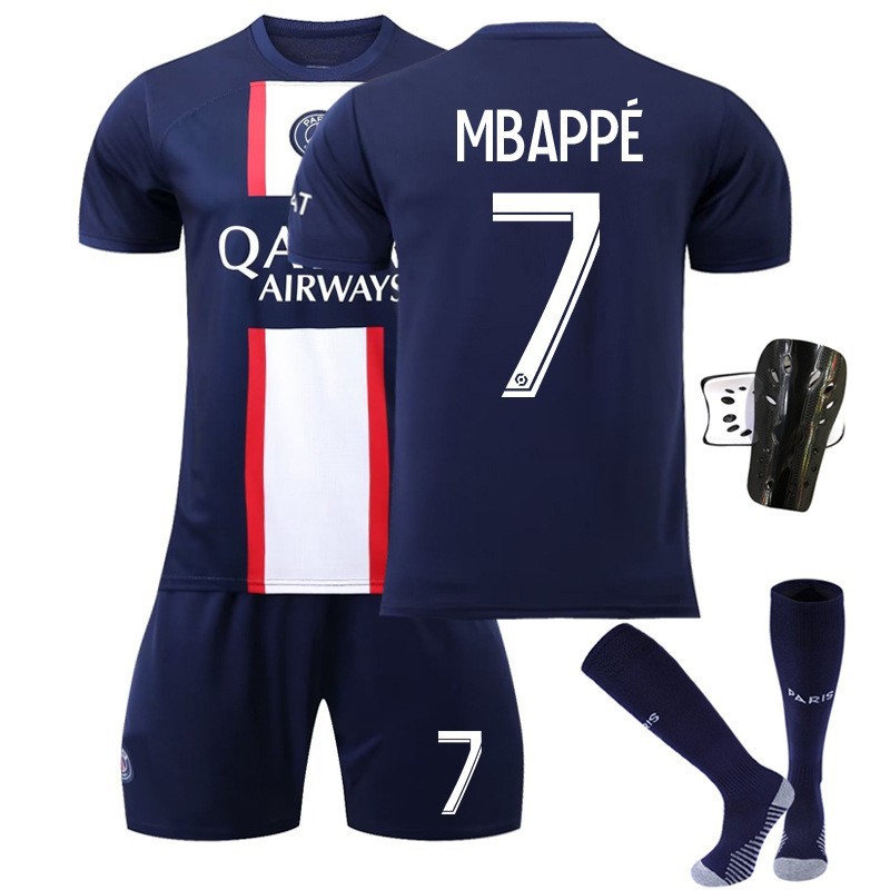Wholesale 2223 Paris home 30 jersey Messi 7 Mbappe 10 Neymar football suit