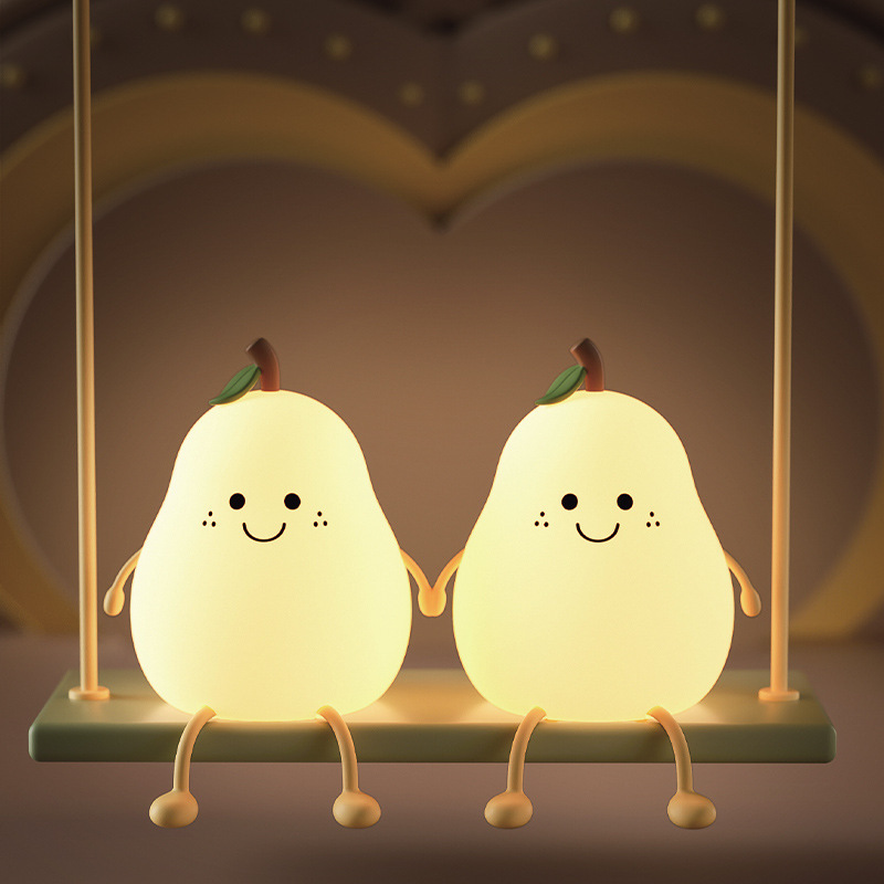 Never divide pear duck pear night light silicone gift bedroom sleep bedside creative not separate clap light cute