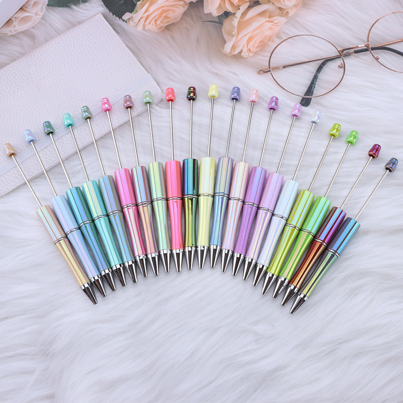 DIY Colorful Beaded Pen UV Colorful Beaded Pen Ballpoint Pen Electroplated Pen Pen Gradient Beaded Pen